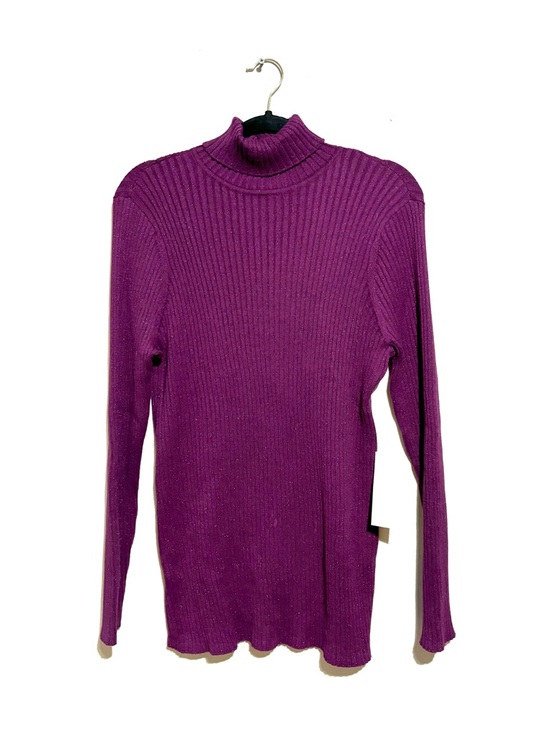 Chico's Sweaters - NWT Chicos Size 3 (XL) Purple Turtleneck Sweater Ribbed Long Sleeve Stretchy